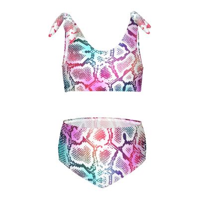 Aflyko Girls' Swimwear Animal Snake Print 2-Piece Bikini Set Beachwear 3-10T