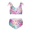 Aflyko Girls' Swimwear Animal Snake Print 2-Piece Bikini Set Beachwear 3-10T view 1