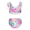 Aflyko Girls' Swimwear Animal Snake Print 2-Piece Bikini Set Beachwear 3-10T view 2