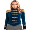 Sywiyi Women's Ringmaster Tailcoat Circus Ringleader Costume Jacket Open Front Tassels Tail Coat Dark Blue Small view 2