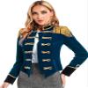 Sywiyi Women's Ringmaster Tailcoat Circus Ringleader Costume Jacket Open Front Tassels Tail Coat Dark Blue Small view 3