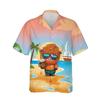 V-DECORPARKS Highland Cattle Hawaiian Shirts for Men - Drink Coffee Mens Hawaiian Button Down Short Sleeve Shirts Set 25 Size M view 1