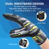 Anrrew Soccer Goalie Gloves with fingersave and Double Wrist Protection.Goalkeeper Gloves Provide Extreme Strong Control and Grip.Soccer Gloves for Youth,Kids,Adult view 4
