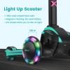 TONBUX Kids Scooter for Age 3-12, Toddler Scooter with 4 Adjustable Heights, Light Up 3-Wheels Scooters, Shock Absorption Design, Lean to Steer, Balance Training Scooters for Kids view 3