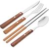 1set Japanese Outdoor Camping Cutlery Knife Fork Spoon and Chopsticks Carrying Bag Essential Kitchen Utensils for Home and Travel view 2
