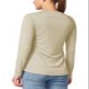 baleaf Women's UPF 50+ Long Sleeve Rash Guard Swim Shirts SPF Quick Dry Lightweight T-Shirt Outdoor Hiking Runing Oatmeal Size XL view 2