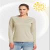 baleaf Women's UPF 50+ Long Sleeve Rash Guard Swim Shirts SPF Quick Dry Lightweight T-Shirt Outdoor Hiking Runing Oatmeal Size XL view 3