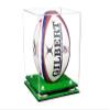 Better Display Cases Acrylic Rugby Ball Display Case Vertical with Clear Case, White Risers, Turf Base 8" x 8" x 12" (A060/B42) view 1