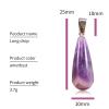 1 Piece Charming Natural Quartz Stone Drop Pendant Necklace Crystal Agate,Blue Turquoise view 3