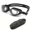 ESAVIA Nearsighted Swim Goggles -2.0D to -8.0D,Anti Fog Shortsighted Swimming Goggles with Clear Lens No Leaking/UV Protection (Black, -7.0) view 1