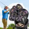 Craftsman Golf Black Iron Headcover Set with Large Gradient Color No. on Both Sides view 2
