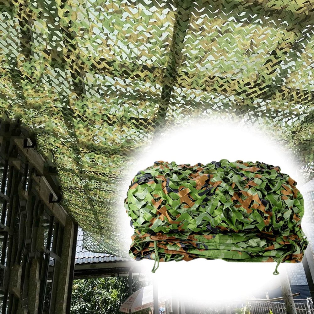 CHEVVY Large Camouflage Netting 3x3m 3x4m 2x3m 4x5m 4x8m 3x5m 3x6m 5x6m 5x8m 10x10m 10x20m Hunting Shooting Hidden Party Decoration (Size : 2x4m/6.6x13ft)