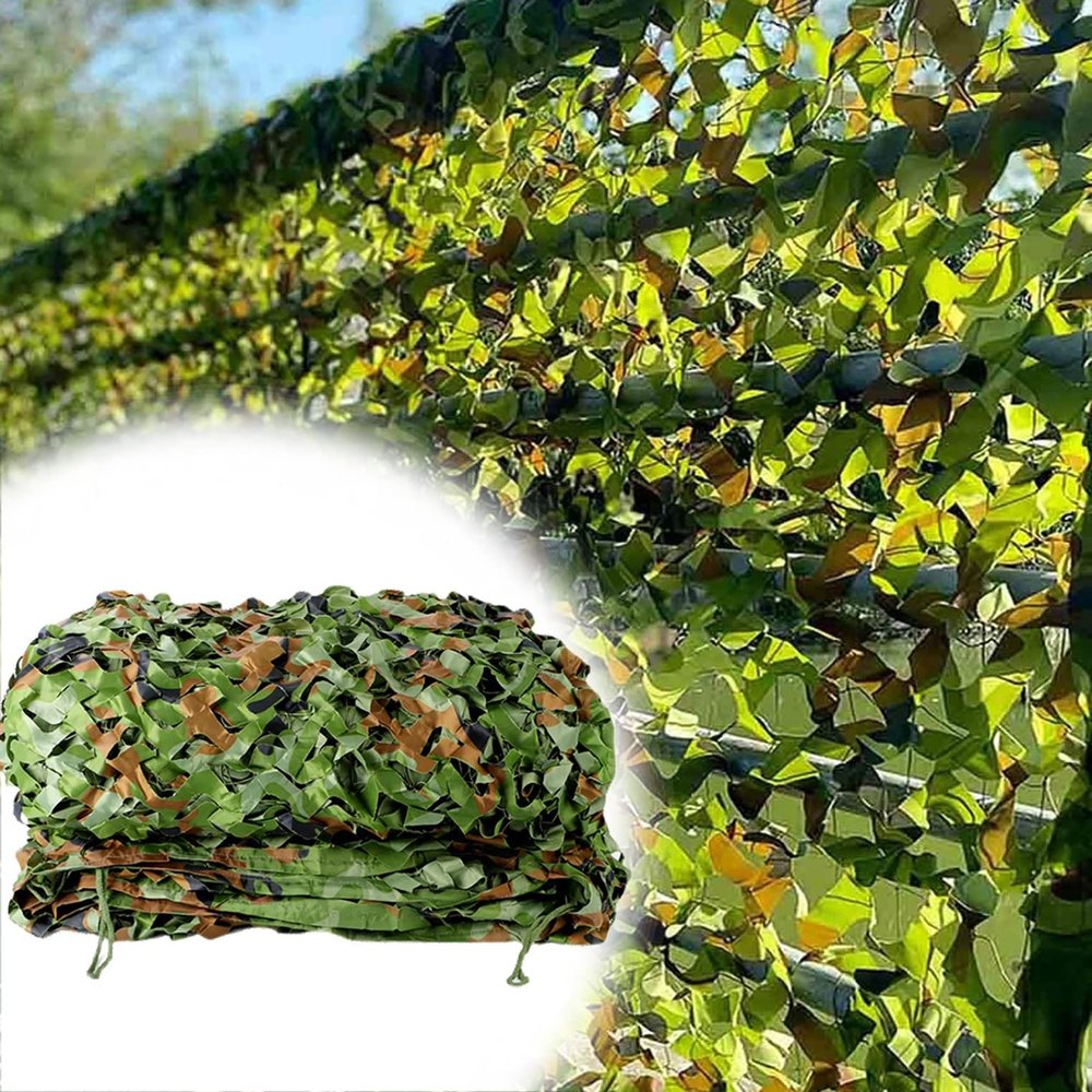 Camo Netting Outdoor,jungle Camouflage Net,shading Camouflage Netting,green,for Hunting/shooting/garden Decoration,2x3m/2x4m/2x6m/2x8m/3x3m/3x6m/3x8m/4x4m/4x6m/4x10m/10x10m ( Size : 2x4m/6.6x13ft )