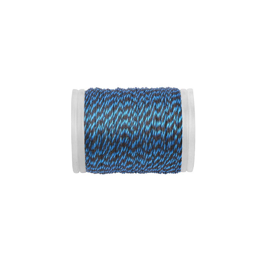 ZSHJGJR Archery Bow String Serving Thread 131 yard/120m Durable Nylon Bowstring Serving Thread Bowstring Protector for Compound Recurve Bow Tying Peep Sight Nock Point (Black & Blue)