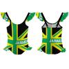 Jamaica Jamaican Kingdom Flag Cute Girl's One Piece Swimsuit Ruffles Adjustable Straps Sport Bathing Suit Beach Swimwear 7-9Y120cm view 3