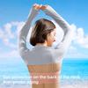 JEONEKID Cooling Shawl Arm Sleeves with Finger Holes for Women Anti-UV Protection, Sun Protection Cooler Shrug for Golf (Blue,Nude,Grey,Sky Blue) view 4