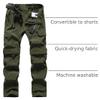 DAFENGEA Kids Hiking Cargo Pants Convertible Zip Off,ArmyGreen,10Y-12Y view 4