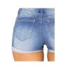 JEKE-DG Women's Stretchy Denim Jean Shorts Casual Summer Mid Waist Stretchy Comfy Stretchy Denim Shorts with Pockets (Small,Light Blue) view 4