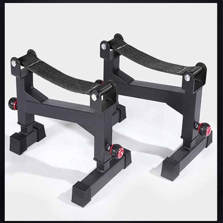 2 Stand Quiet Deadlift Barbell Elevation Stand Black