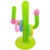 Inflatable Cactus Ring Toss Game Set with 4 Pcs Inflatable Rings - Hawaiian Pool Games Cactus for Summer Party Supplies Favors - Pool Beach Party Decoration Supplies view 1