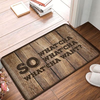Abipuir Outdoor Rug Front Door So What'Cha Want Doormat 1 Funny Patio Decor Funny Door Mats for Front Door (Size : 40X60CM)