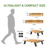 ATEPA Small Camping Table, Ultralight Portable Beach Table Folding Compact Camp Tables with Aluminum Legs Carry Bag for Backpacking Hiking Fishing Picnic Tent Outdoor Travel view 2