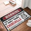 Fall Door Mat Indoor Warning This Property is Protected by A Highly Trained Chinchilla Rug Rustic Bathroom Rugs Gamers Accessories (Size : 50X80CM) view 1
