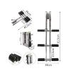 316 Stainless Steel Pontoon Boat Ladder Folding Marine Ladder Marine Heavy Duty Telescoping LadderBoat Boat Ladders Telescoping Ladder Extendable Step for Boat Yacht Dock/Swim Poo view 2
