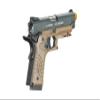Golden x HFC Classic .45 Series 300 FPS Metal Green Gas Blowback Airsoft Pistol (Color: Black & Dark Earth) view 3