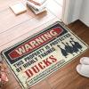 Interesting Entry Doormat Warning This Property is Protected by A Highly Trained Duck Rug Patio Bar Accessories Outdoor Fall Decor (Size : 40X60CM) view 1