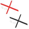 ToughAsNails 2 Pairs Replacement Rubber Kits Ear Socks and Clear Nose Pads for Oakley OO6038 Gauge 6/Gauge 8 L/Gauge 8 M OO4124 Sunglasses Black&Red view 1