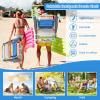 S AFSTAR Beach Chair Set of 4, Folding Camping Chairs, 5-Position Adjustable Chairs W/Ice Bag, Comfort Pillow, Cup Holder, Backpack Recline Beach Chairs for Sunbathing Fishing Travel (4, Color Strip) view 4