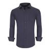 Alex Vando Mens Dress Shirts Wrinkle Free Regular Fit Stretch Button Down Shirt,All Navy,XL view 1