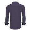 Alex Vando Mens Dress Shirts Wrinkle Free Regular Fit Stretch Button Down Shirt,All Navy,XL view 2