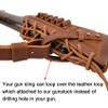 WAYNE'S DOG Right/Left-Handed Leather Buttstock Cheek Rest with Sling Barrel Mount for No Drill Your Gun (Brown(.357 .30-30 .35 .38), Lefty Without Barrel Mount) view 2