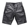 GIBZ Summer Leather Shorts Men Breathable Elastic Waist Dirt-Resistant Work Pants Black L view 1