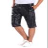 GIBZ Summer Leather Shorts Men Breathable Elastic Waist Dirt-Resistant Work Pants Black L view 2