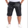 GIBZ Summer Leather Shorts Men Breathable Elastic Waist Dirt-Resistant Work Pants Black L view 4