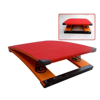 GRRICEPL Solid Hardwood Gymnastic Springboard, with 2 Steel Springs, for Kids, Heavy Duty Pro Curved Spring Board, Junior Gymnast Vaults Spring Floor