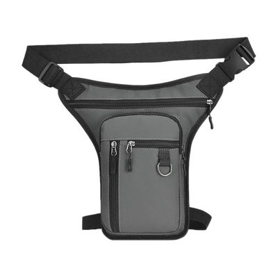 B Baosity Drop Leg Bag Outdoor Thigh Bag Waist Pack Zip Closure Excellent Workmanship for Men Women Waterproof PU Material, Grey