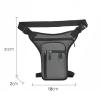 B Baosity Drop Leg Bag Outdoor Thigh Bag Waist Pack Zip Closure Excellent Workmanship for Men Women Waterproof PU Material, Grey view 4