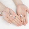 COCIDE Rose Gold Jewelry Set for Women Crystal Tiara and Necklace Kit for Girls Rhinestone Crown Earrings Neck Accessories for Bride Wedding Birthday Party Bridal Prom Bridesmaid Dress up view 3