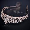COCIDE Rose Gold Jewelry Set for Women Crystal Tiara and Necklace Kit for Girls Rhinestone Crown Earrings Neck Accessories for Bride Wedding Birthday Party Bridal Prom Bridesmaid Dress up view 4
