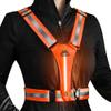 Topward LED Reflective Vest Safety Gear, Light Up Vest for Night Walking Cycling, High Visibility Running Vest with Reflective Strips, USB Rechargeable with Adjustable Waist/Shoulder view 1