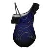 Stylized Rainbow Axolotl Girl's Swimsuit One Piece Ruffle Bathing Suit Swimwear Beachwear 9-11Y140cm view 2