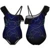 Stylized Rainbow Axolotl Girl's Swimsuit One Piece Ruffle Bathing Suit Swimwear Beachwear 9-11Y140cm view 3