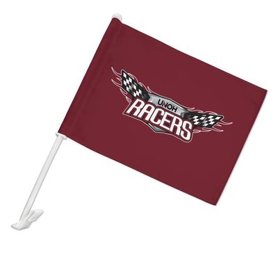 University of Northwestern Ohio Primary Logo Car Truck Flag with Window Clip On Pole Holder - Left Driver Side
