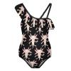 Axolotl Girl's Swimsuit One Piece Ruffle Bathing Suit Swimwear Beachwear 9-11Y140cm view 1