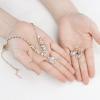 COCIDE Gold Jewelry Set for Women Crystal Tiara and Necklace Kit for Girls Rhinestone Crown Earrings Neck Accessories for Bride Wedding Birthday Party Bridal Prom Bridesmaid Dress up view 4