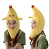BEESUM 2023 Cute Banana Hat Cap Plush Fruit Cosplay Mask Adult Halloween Christmas Party Costume view 1